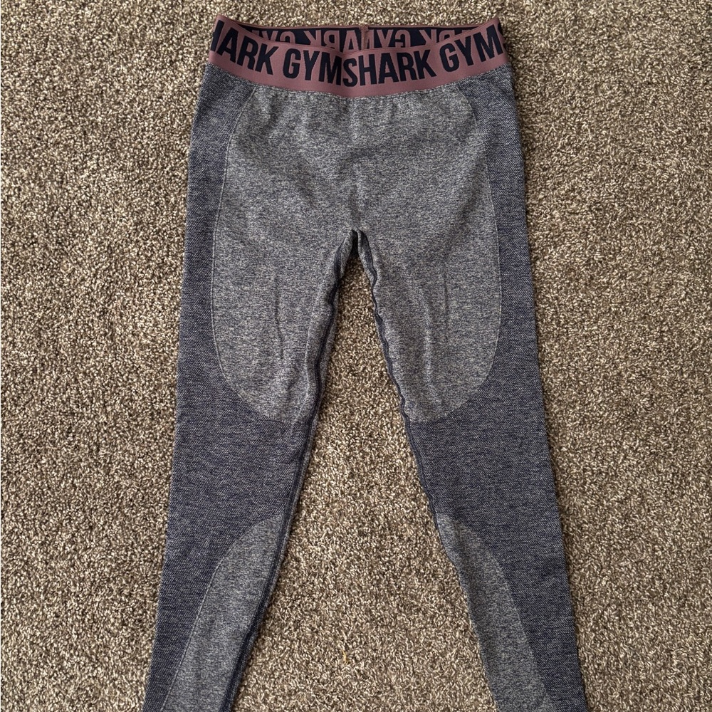 NWOT Gymshark Flex Mid Rise Leggings - Navy Marl/Purple